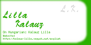 lilla kalauz business card